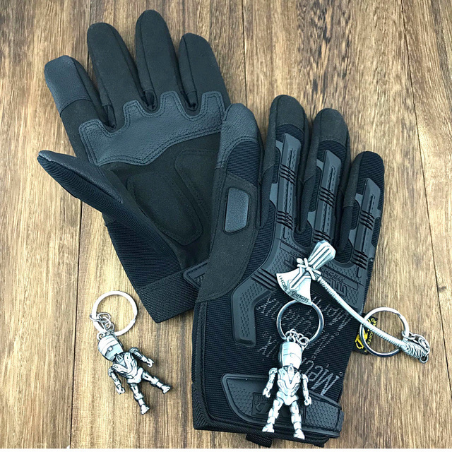 Full Finger Tactical Army Gloves Military Paintball Shooting Airsoft Combat PU Leather Touch Screen Rubber Protective Gloves