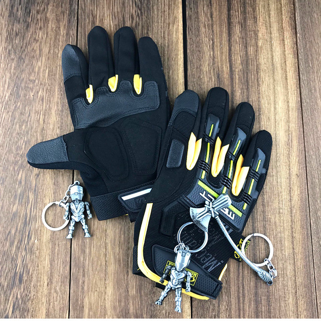 Full Finger Tactical Army Gloves Military Paintball Shooting Airsoft Combat PU Leather Touch Screen Rubber Protective Gloves