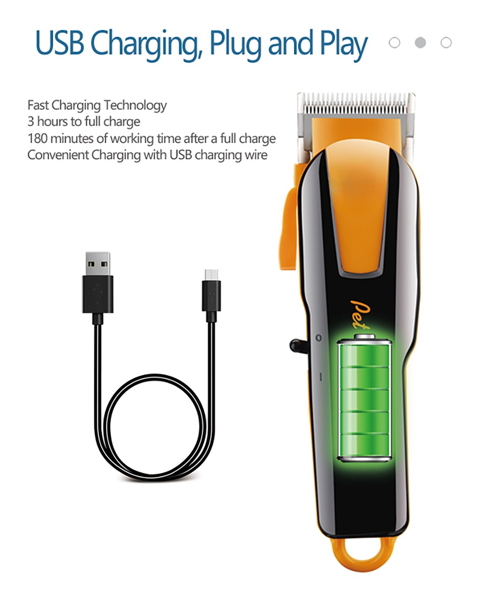 Rechargeable Cordless Electric Dog Hair Clippers, Powerful Pet Shaver Hair Clippers Dog Trimmers Set for Dogs Cats Pet