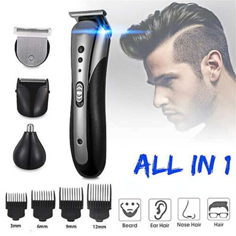 3 In1 Rechargeable Hair Clipper Head For Men Electric Shaver Beard Nose Ear Shaver Hair Trimmer Hair Cutting Kits