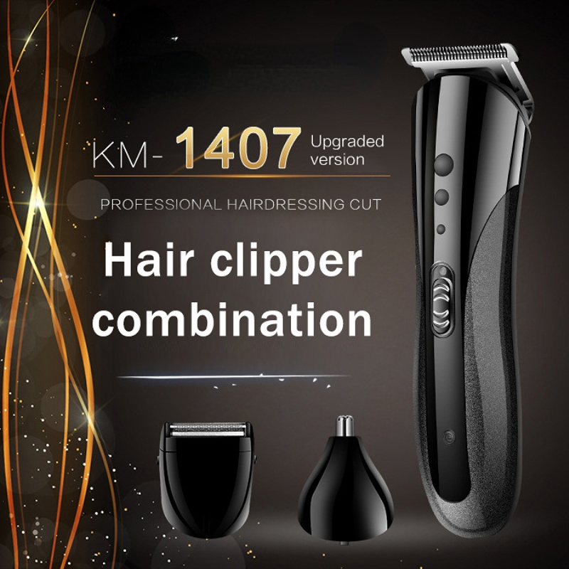3 In1 Rechargeable Hair Clipper Head For Men Electric Shaver Beard Nose Ear Shaver Hair Trimmer Hair Cutting Kits
