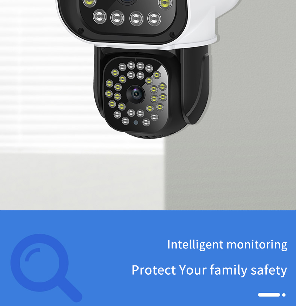 HD 3MP PTZ Dual-Lens Wifi Camera Outdoor Auto Tracking Cloud home Security IP Camera Zoom Speed Dome CCTV Camera surveillance