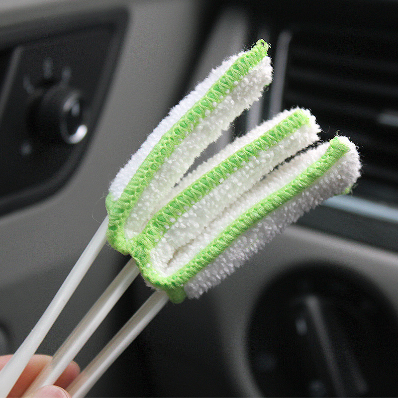 1Pcs Car Cleaning Brush Double Ended Car Air Conditioner Vent Slit Brush Instrumentation Dusting Blind Keyboard Cleaning Washer