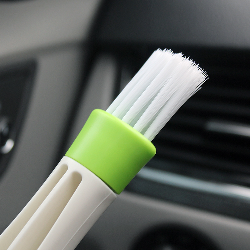 1Pcs Car Cleaning Brush Double Ended Car Air Conditioner Vent Slit Brush Instrumentation Dusting Blind Keyboard Cleaning Washer