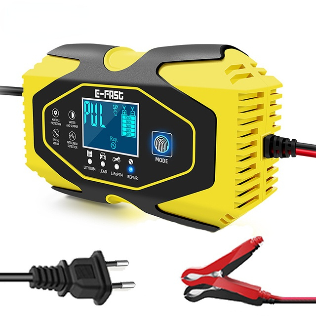 12V 24V Automatic Smart Battery Charger 3-stage Smart Battery Charger Car Battery Charger for GEL WET AGM Battery Car Starter