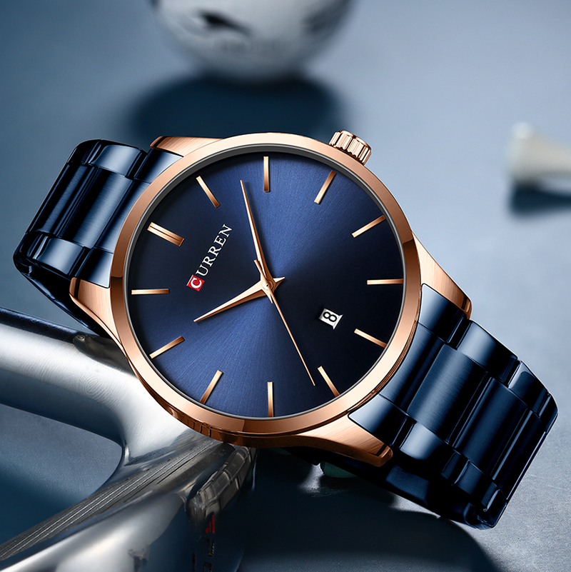 Luxury Brand Fashion Quartz Men's Watches Stainless Steel Waterproof Men Watch Sports Date Male Clock