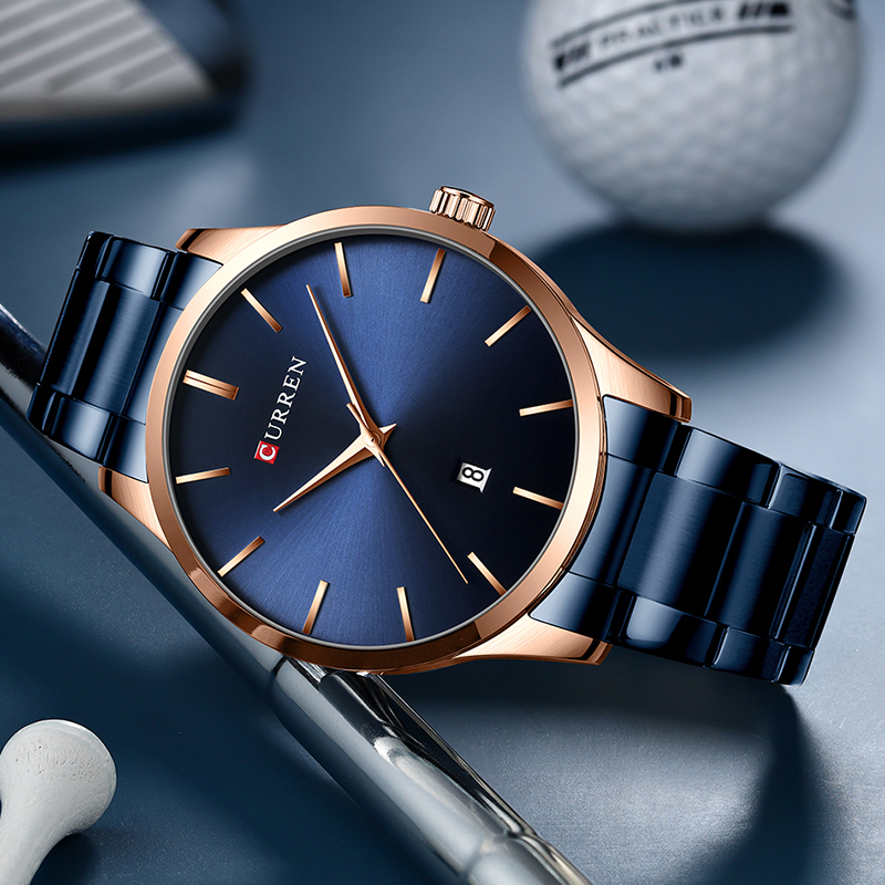 Luxury Brand Fashion Quartz Men's Watches Stainless Steel Waterproof Men Watch Sports Date Male Clock