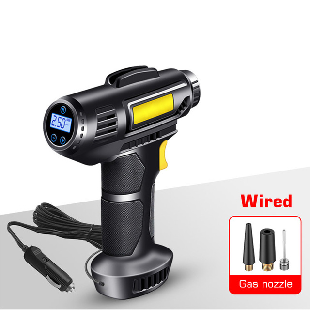 Portable Wireless/Wire Car Inflatable Pump 120W Electric Auto Tire Inflator Handheld Automobiles Air Compressor Car Accessories