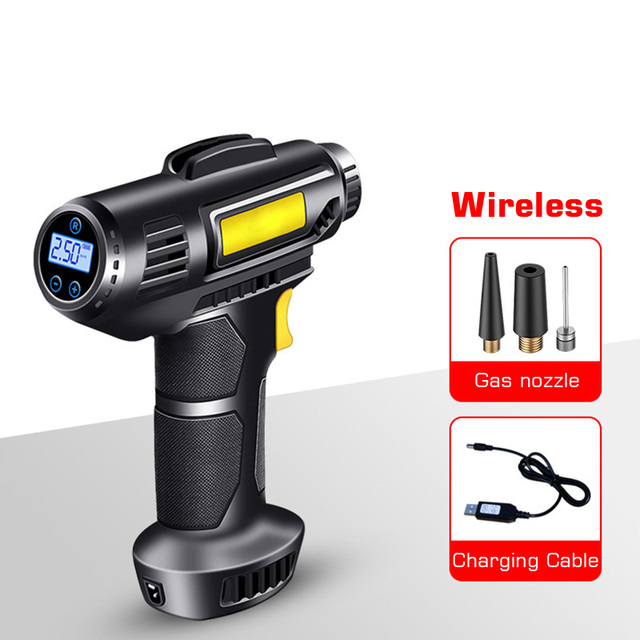 Portable Wireless/Wire Car Inflatable Pump 120W Electric Auto Tire Inflator Handheld Automobiles Air Compressor Car Accessories
