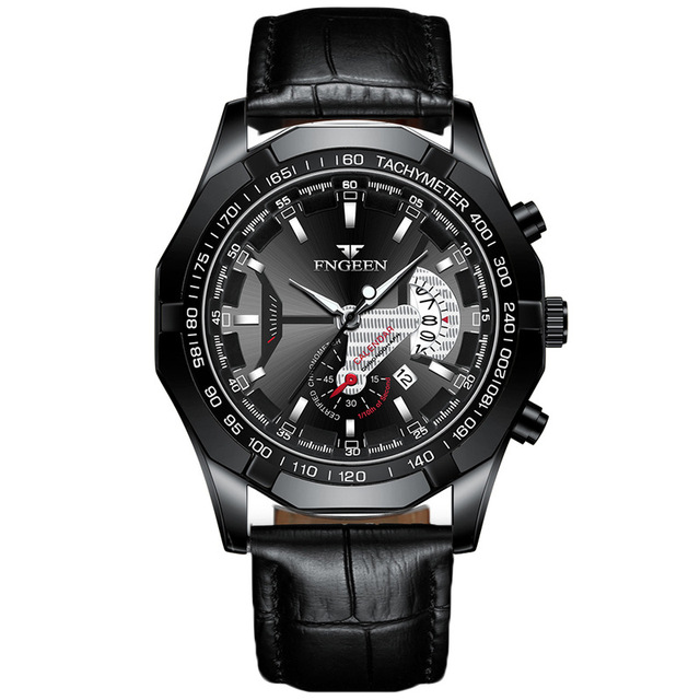Brand Top Men's Watch Fashion Waterproof Non-mechanical Super Large Dial Stainless Steel Automatic Calendar Watch