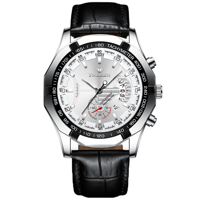 Brand Top Men's Watch Fashion Waterproof Non-mechanical Super Large Dial Stainless Steel Automatic Calendar Watch