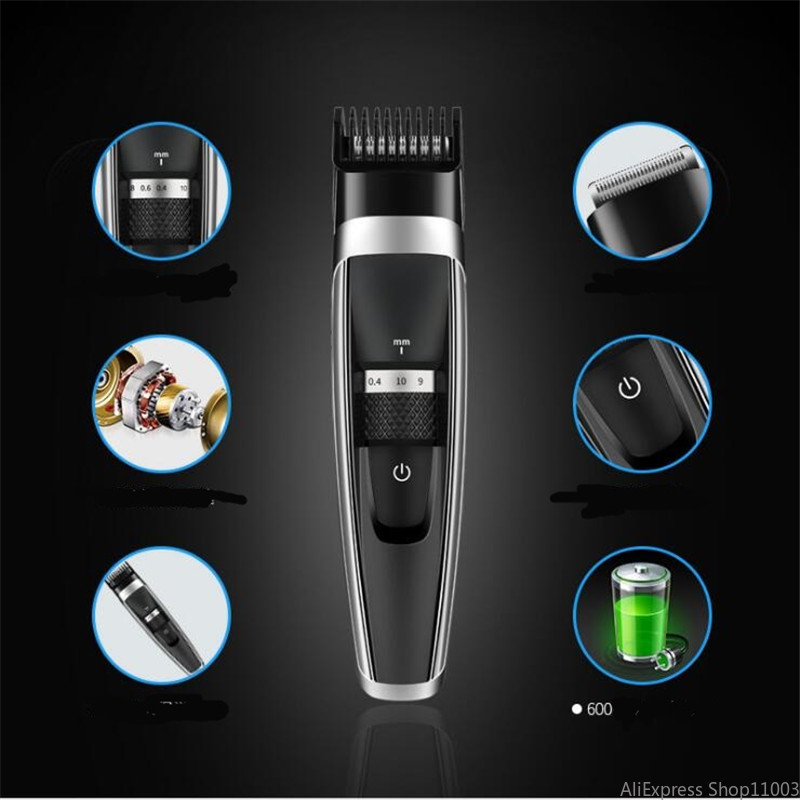 Electric Men's Beard Trimmer USB Rechargeable Electric Clipper Universal Waterproof Hair Clipper Beard Styling Trimmer
