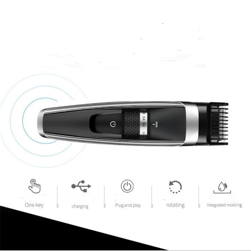 Electric Men's Beard Trimmer USB Rechargeable Electric Clipper Universal Waterproof Hair Clipper Beard Styling Trimmer