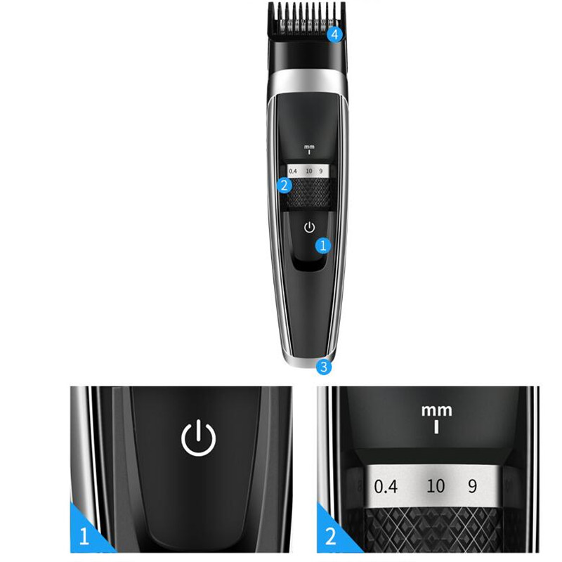 Electric Men's Beard Trimmer USB Rechargeable Electric Clipper Universal Waterproof Hair Clipper Beard Styling Trimmer