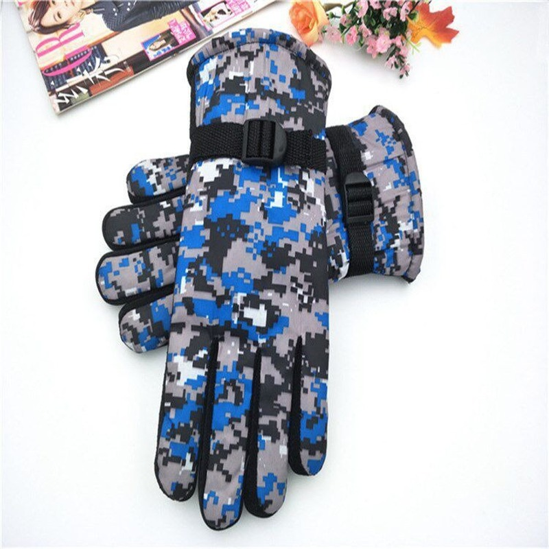 Outdoor Men Winter Warm Gloves Camouflage Ski Warm Thickened Waterproof Gloves Fashion Bike Riding Gloves