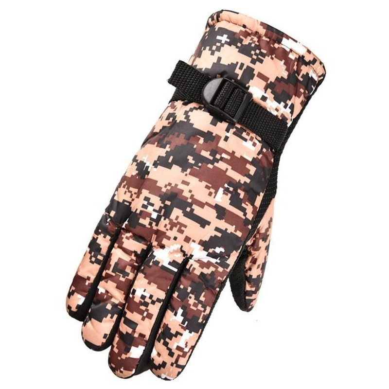 Outdoor Men Winter Warm Gloves Camouflage Ski Warm Thickened Waterproof Gloves Fashion Bike Riding Gloves