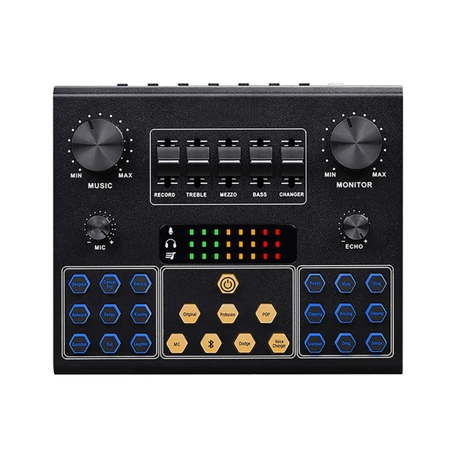 External Multi-function Sound Card Bluetooth-compatible Sound Board Live Kits Smart Noise Canceling DJ Studio Streaming
