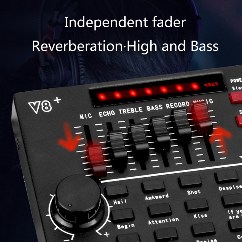 Mixer Live Sound Card Widely Compatible with Tablet Laptop Computer
