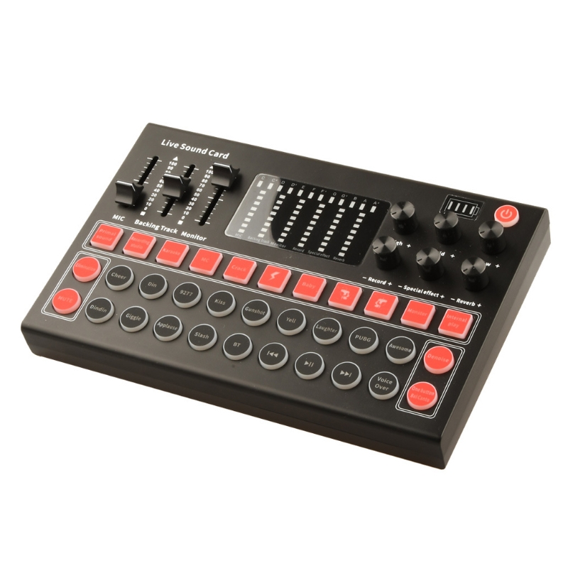 Microphone Sound Mixer Sound Card Audio Mixing M9 Sound Card Console Amplifier Computer Sound Adapter
