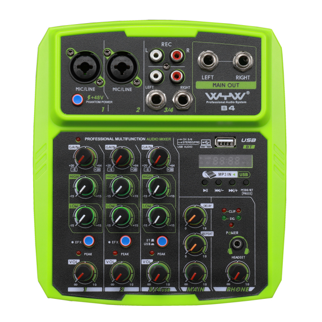 B4 channel mixer outdoor conference audio USB Bluetooth reverberation audio instrument processor  live sound card