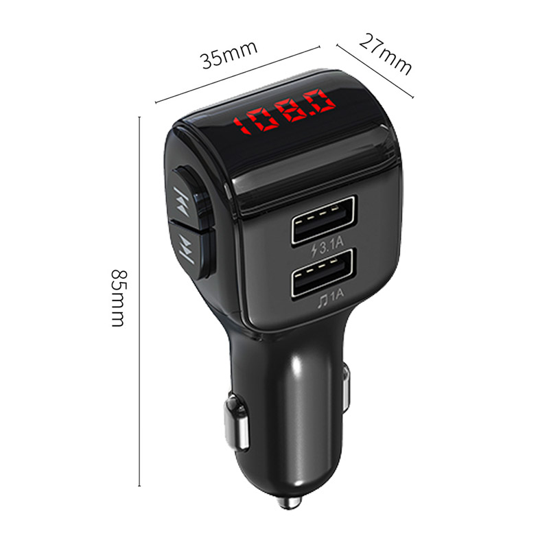 Bluetooth Car kit Handsfree FM Transmitter Wireless Bluetooth 5.0 Stereo Music Play Car MP3 Player 3.1A USB Car Charger
