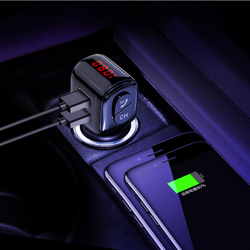 Bluetooth Car kit Handsfree FM Transmitter Wireless Bluetooth 5.0 Stereo Music Play Car MP3 Player 3.1A USB Car Charger