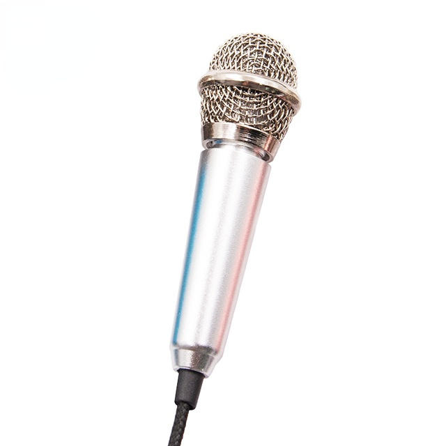Portable 3.5mm Stereo Studio Mic KTV Karaoke Mini Microphone For Smart Phone Laptop PC Desktop Handheld Audio Microphone