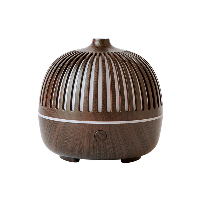 180ML Aromatherapy Essential Oil Diffuser Wood Grain Mist Sprayer Ultrasonic Air Humidifier Cool Mister with 7 Color LED Light