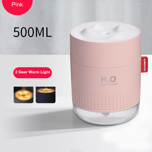 2000mAh Wireless Humidifier Romantic Aromatherapy Humidificador USB Aroma Diffuser Warm Night Lamp Mist Maker Fogger For Bedroom