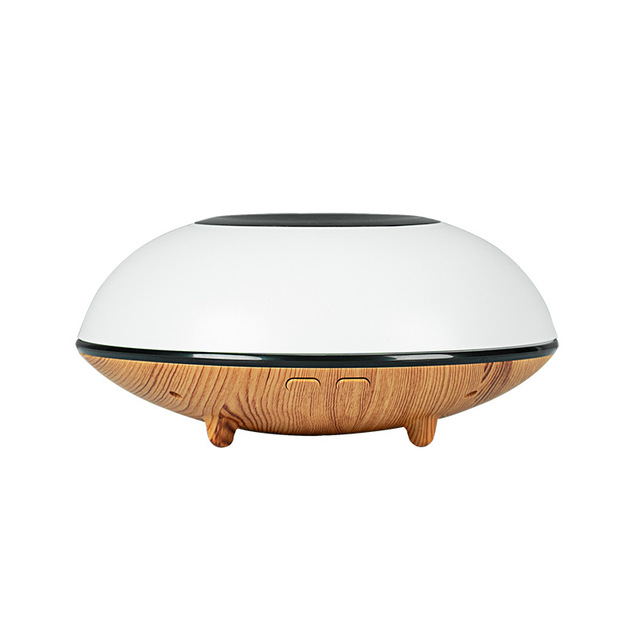 Creative Spaceship Design 260ML Wood Grian Ultrasonic Cool Mist Aromatherapy Essential Oil Diffuser For Home USB Air Humidifier
