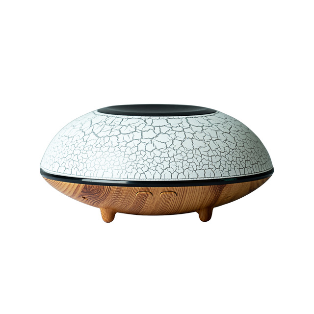 Creative Spaceship Design 260ML Wood Grian Ultrasonic Cool Mist Aromatherapy Essential Oil Diffuser For Home USB Air Humidifier