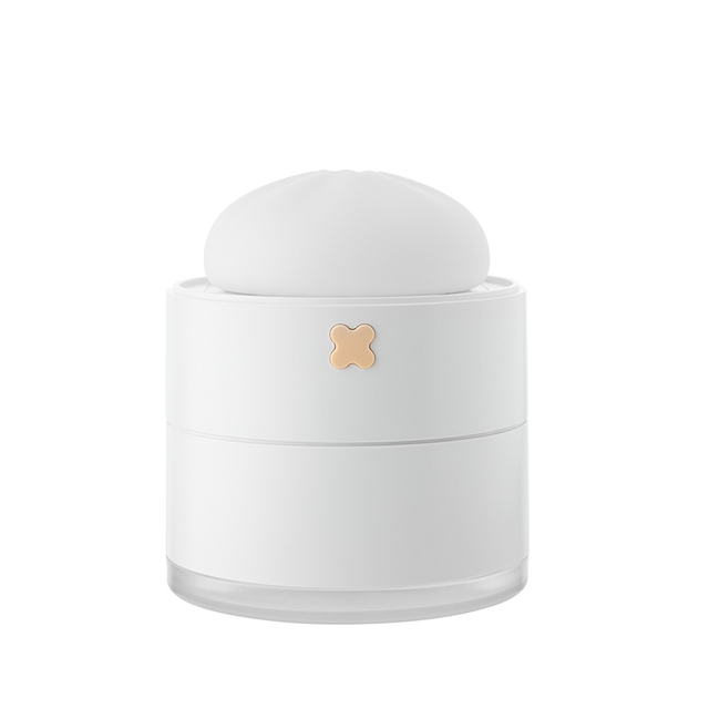 400ML Steamed Stuffed Bun Air Humidifier Purifier USB Wood Grain Aroma Diffuser with LED Light For Home Room Aromatic Freshener