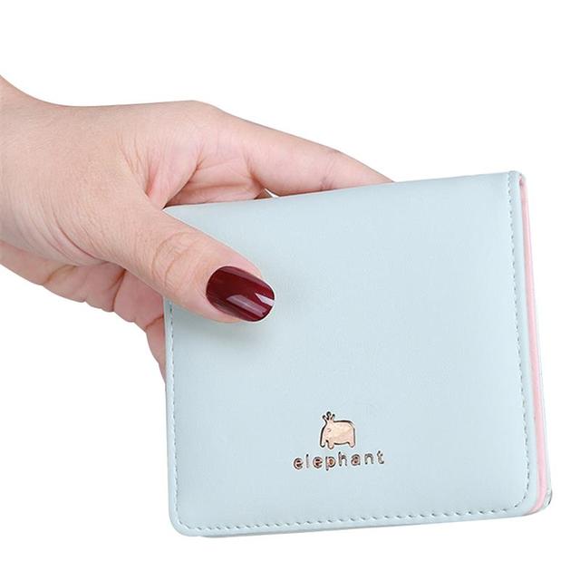 Fashion Cute Cat Face Women Wallet for Credit Cards Small  Leather Short Womens Wallets and Cute Purse