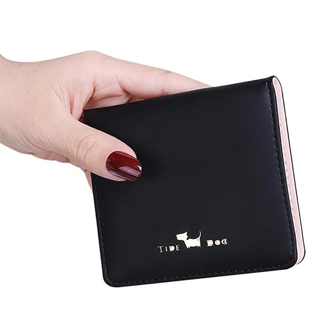 Fashion Cute Cat Face Women Wallet for Credit Cards Small  Leather Short Womens Wallets and Cute Purse