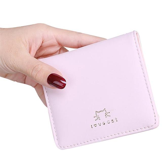 Fashion Cute Cat Face Women Wallet for Credit Cards Small  Leather Short Womens Wallets and Cute Purse