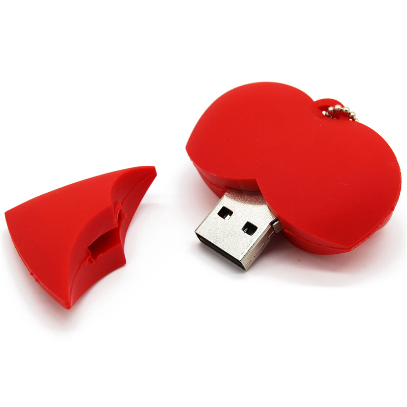 Waterproof Cartoon Love Heart Pen drive USB flash drive Pendrive
