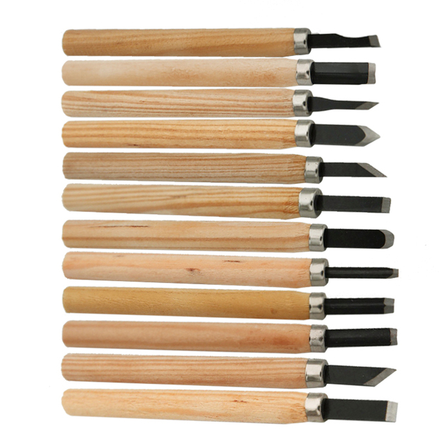 12pcs Professional Wood Carving Chisel Knife Hand Tool