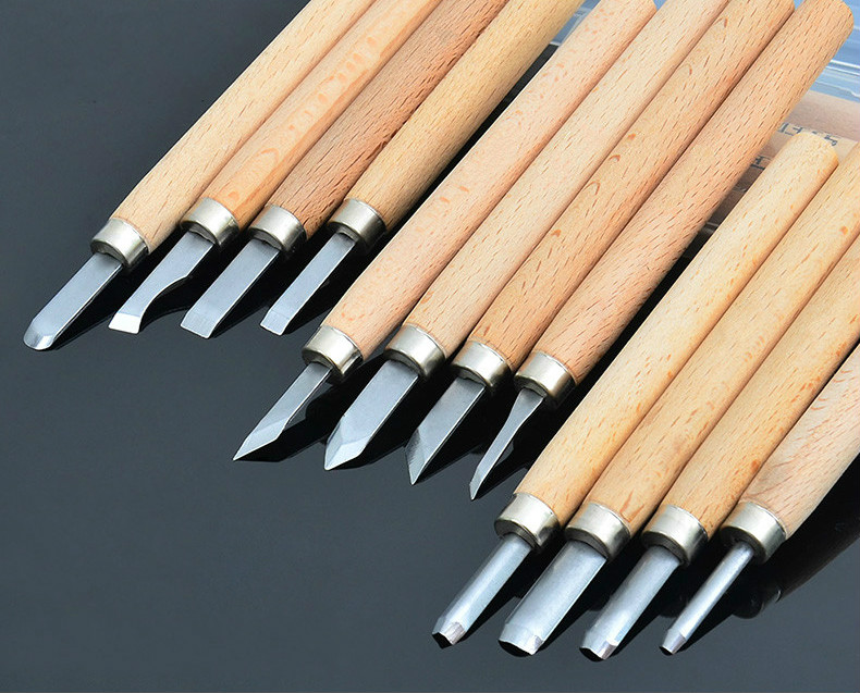 12pcs Professional Wood Carving Chisel Knife Hand Tool