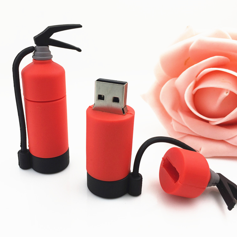 cartoon fire extinguisher Pen drive 16GB 32GB 64G 128G USB flash drive
