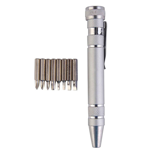 Multifunction 8 In 1 Pocket Precision Mini Screwdriver Pen Repair Hand Tools