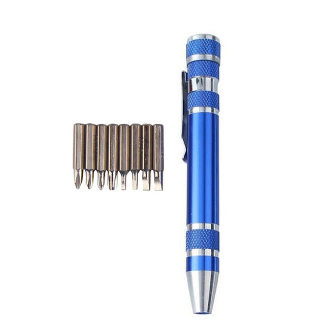 Multifunction 8 In 1 Pocket Precision Mini Screwdriver Pen Repair Hand Tools