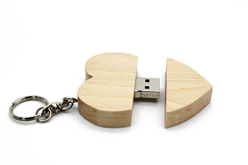Wooden Heart Usb flash drive Memory Stick Pen Drive 8gb 16gb 32gb