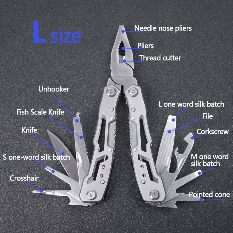 Multifunction Stainless Steel Multi-tool Pocket Knife Pliers Folding Pliers Hand Tools