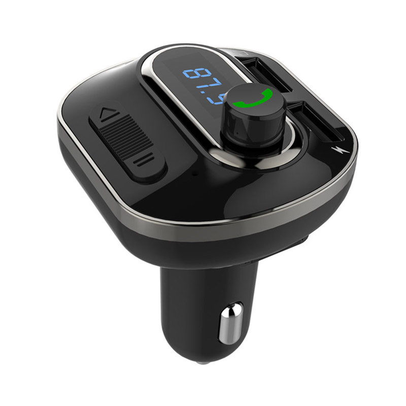 Bluetooth Hand-free Car Kit FM Transmitter AUX Audio Car MP3 Player Support TF Card U Disk LCD Display with USB Charger