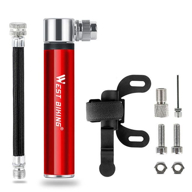 Mini Bicycle Pump Portable Cycling Tire Air Inflator Hand Schrader Presta Valve Ball Needle Hose Bike Accessories