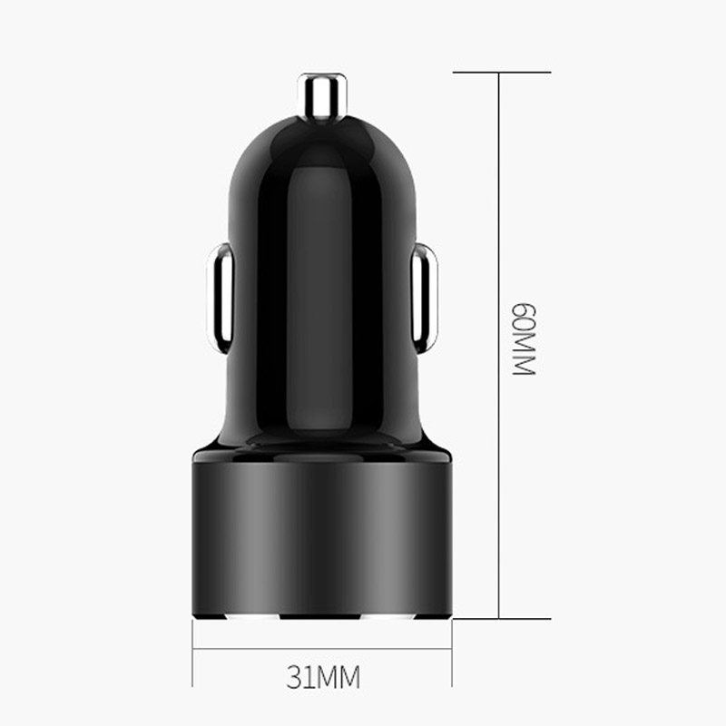 USB Car Charger With Blue LED Light QC3.0 3.1A Quick Charge Dual USB Car Phone Charger Adapter for Mobile Phone Tablet
