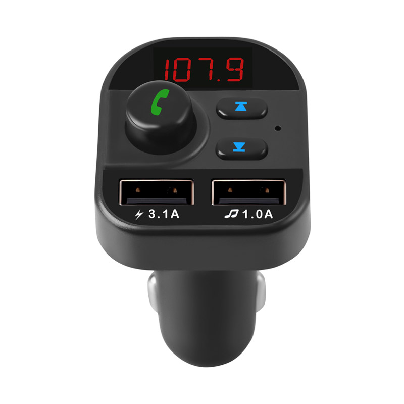 Bluetooth Car Kit Wireless FM Transmitter Hands Free Calling A2DP Music Playing 5V 1 A / 3.1A Dual USB Car Charger