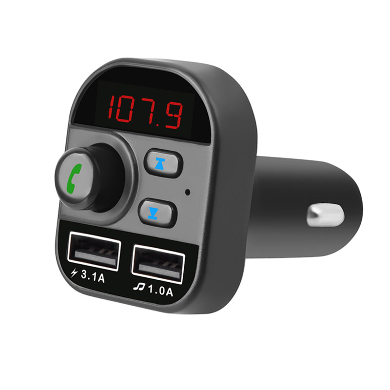Bluetooth Car Kit Wireless FM Transmitter Hands Free Calling A2DP Music Playing 5V 1 A / 3.1A Dual USB Car Charger