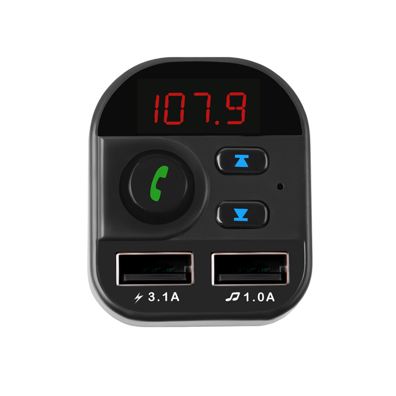 Bluetooth Car Kit Wireless FM Transmitter Hands Free Calling A2DP Music Playing 5V 1 A / 3.1A Dual USB Car Charger