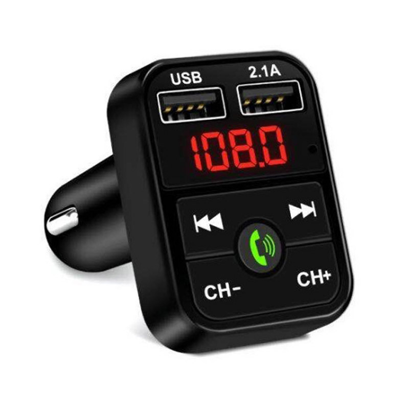 Bluetooth 5.0 Car Kit FM Transmitter Wireless Handsfree Audio Receiver Auto Car MP3 Music Player Dual USB Car Charger